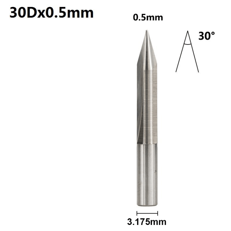 Flat Tip Engraving 3.175*0.5*30