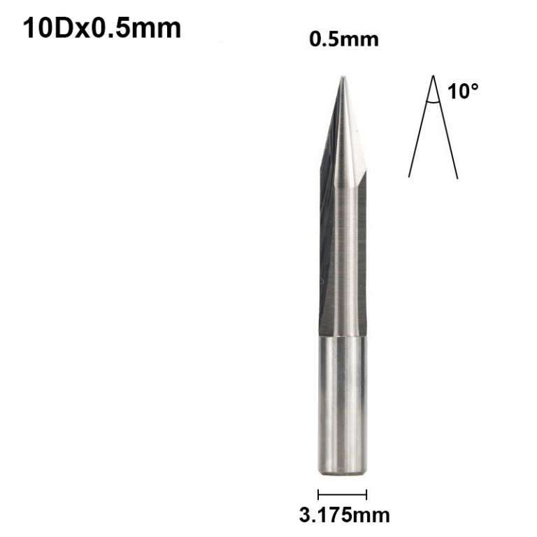 Radius Tip Engraving 3.175*0.5*10