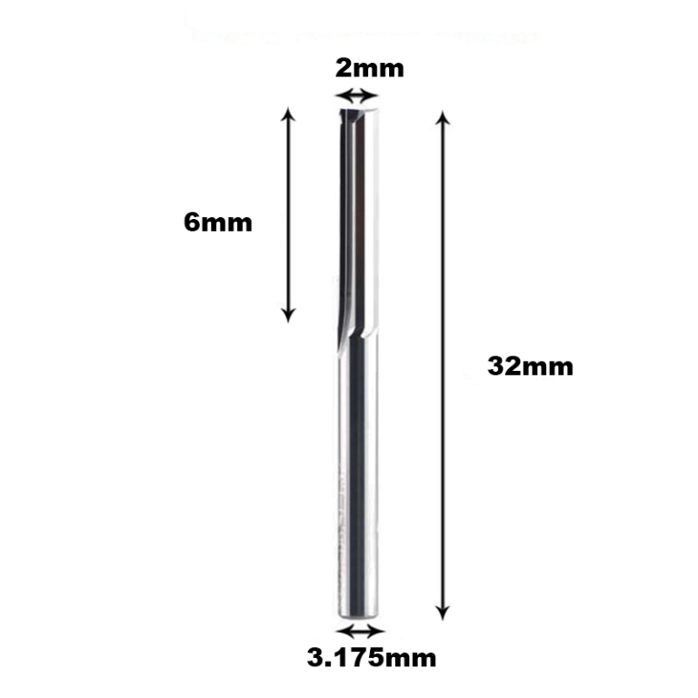 Straight Flute 3.175*2*6