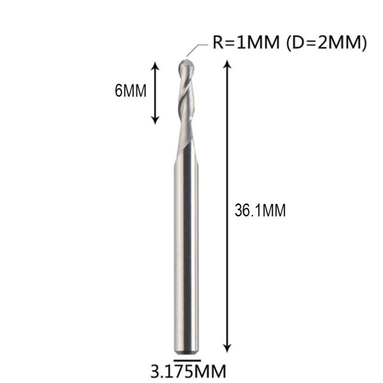 Ball Nose 3.175*2*6