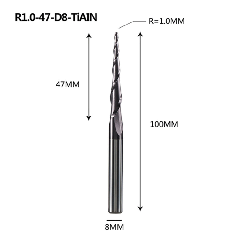Tapered Ball Nose 8*R1*47