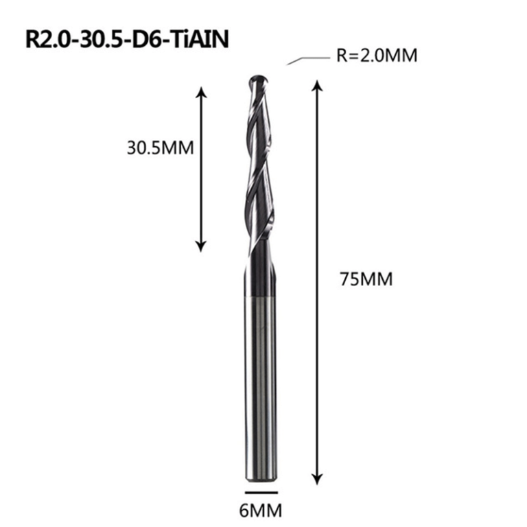 Tapered Ball Nose 6*R2*30.5