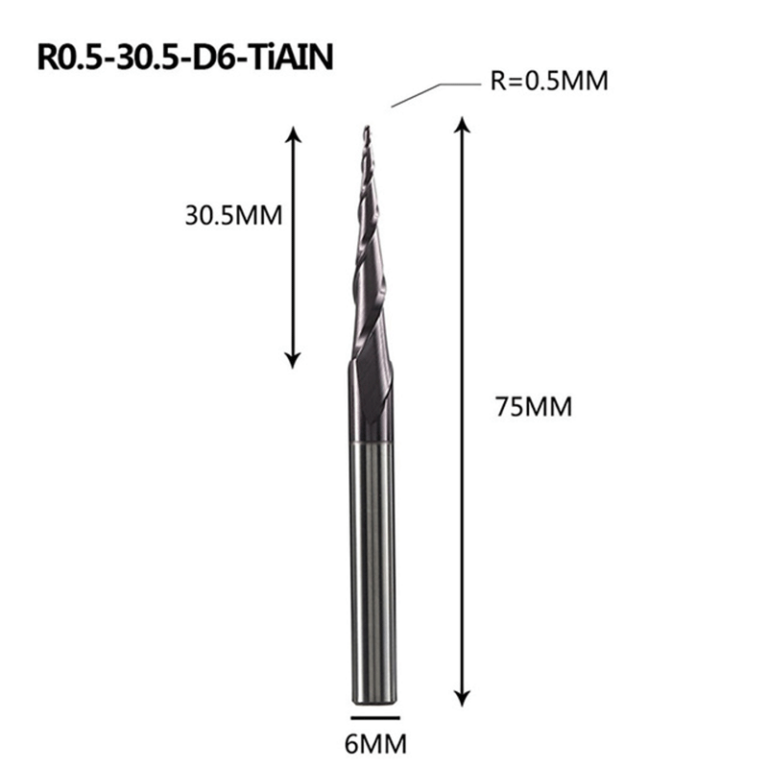 Tapered Ball Nose 6*R0.5*30.5