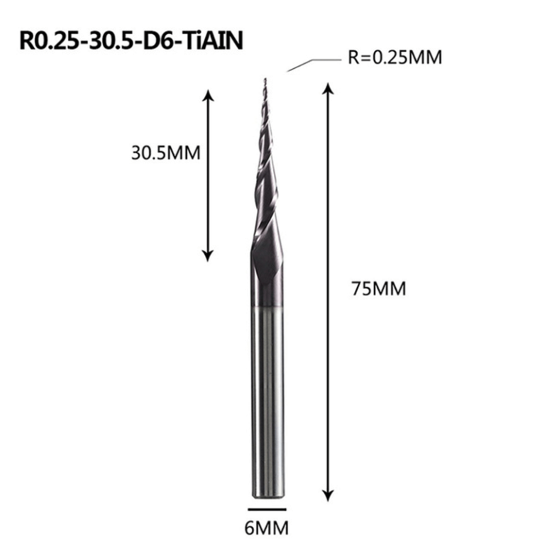 Tapered Ball Nose 6*R0.25*30.5