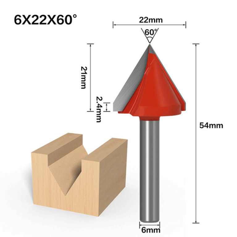 V-Carve Bit 6*22*60°